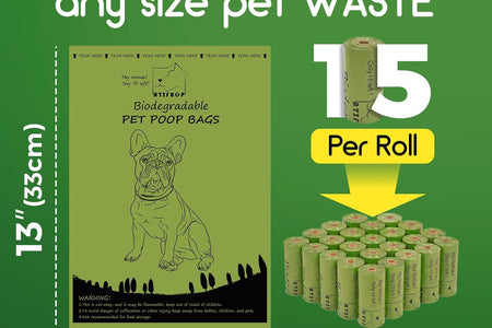 Biodegradable Dog Poop Bags 360 Count Scented, Leak Proof and Extra Thick Waste Bag Refill
