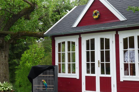 Pets Product Universal Birdcage Cover Blackout & Breathable Birdcage Cover for Pets' Good Night, Small, Black, 21 Inches L X 21 W X 28 H