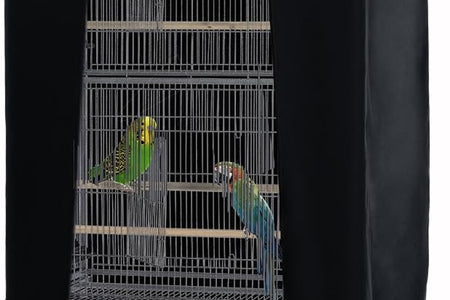 Pets Product Universal Birdcage Cover Blackout & Breathable Birdcage Cover for Pets' Good Night, Small, Black, 21 Inches L X 21 W X 28 H