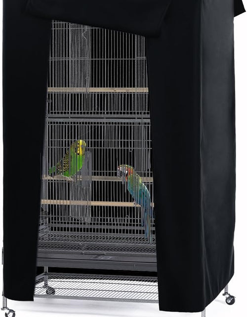 Load image into Gallery viewer, Pets Product Universal Birdcage Cover Blackout &amp; Breathable Birdcage Cover for Pets' Good Night, Small, Black, 21 Inches L X 21 W X 28 H
