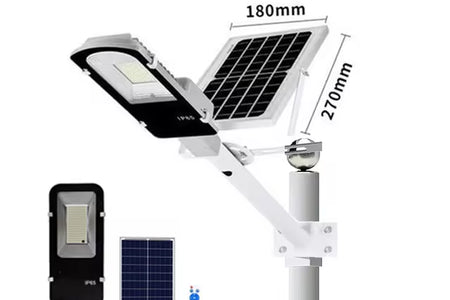 200W Powerful Solar Light Outdoor Solar Street Light 6000Mah Waterproof Automatic Dusk to Dawn Street Light for Garage Garden