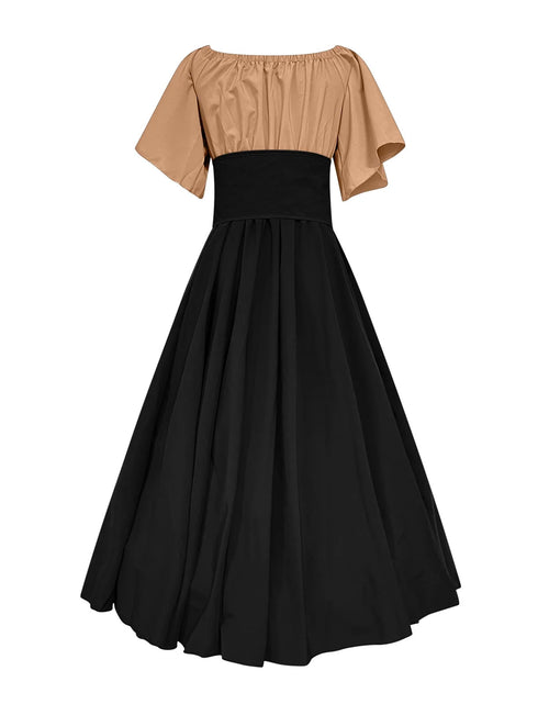 Load image into Gallery viewer, Womens Renaissance Faire Dresses Irish Traditional plus Size Dresses Ruffle over Dress Corset Retro Gown
