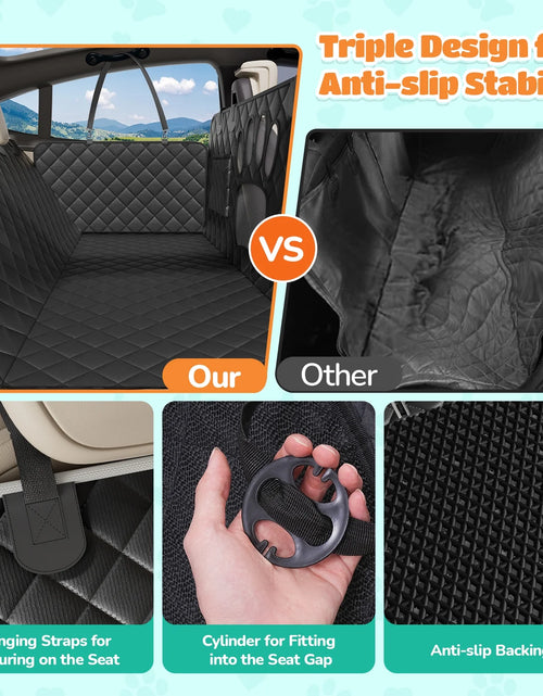 Load image into Gallery viewer, Dog Seat Cover- Non-Slip Dog Car Hammocks with Seatbelt Dog Car Seat Cover Waterproof and Scratch-Resistant Dog Car Back Seat Protection
