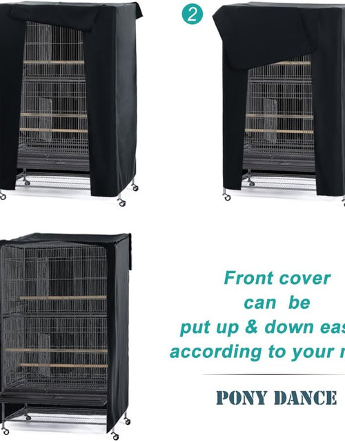 Load image into Gallery viewer, Pets Product Universal Birdcage Cover Blackout &amp; Breathable Birdcage Cover for Pets' Good Night, Small, Black, 21 Inches L X 21 W X 28 H
