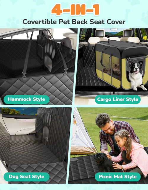 Load image into Gallery viewer, Dog Seat Cover- Non-Slip Dog Car Hammocks with Seatbelt Dog Car Seat Cover Waterproof and Scratch-Resistant Dog Car Back Seat Protection
